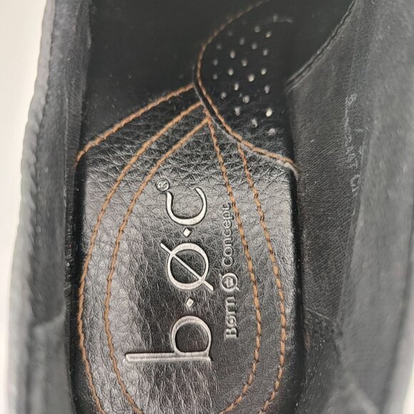 Boc Born Women's Black Leather Slip on Booties Shoes Size 6 - Picture 7 of 9